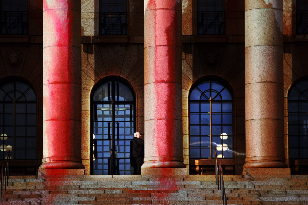 Swedish Activists Vandalize Finland’s Parliament Building; Finnish Elokapina Shares the Responsibility Swedish Activists Vandalize Finland’s Parliament Building; Finnish Elokapina Shares the Responsibility